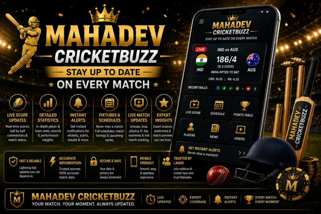 Mahadev CricketBuzz - Stay Up to Date on Every Match